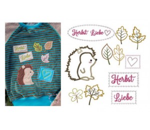 Stickserie - Igelchen Satin Appli